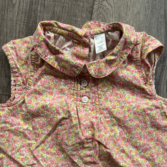 Pink summer Floral Baby Romper lands end 12-18m - Picture 2 of 2